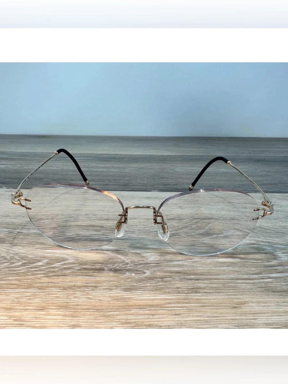 RARE Hoya Pinfeel Gold-Plated Titanium Eyeglass Frames Japan Flexible 16-135 Vtg